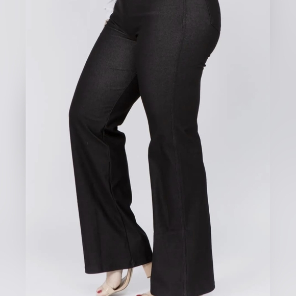 💙 YELETE 💙 Wide Leg Black Pants NWT - Picture 2 of 11